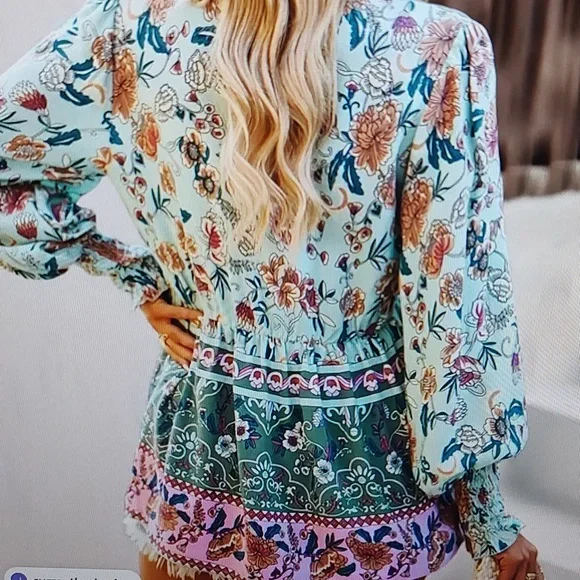 NWT/NIP Boho Blouse - Picture 3 of 3